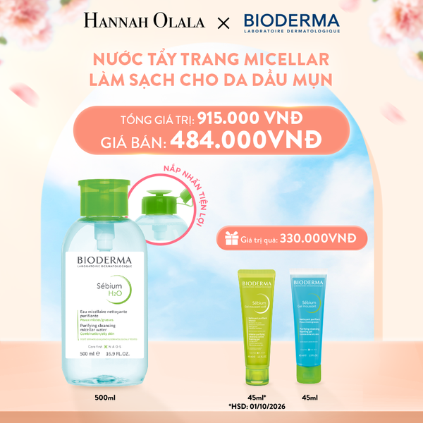  A133_DEAL 6: NƯỚC TẨY TRANG MICELLAR LÀM SẠCH CHO DA DẦU, MỤN (PHIÊN BẢN NẮP NHẤN) 