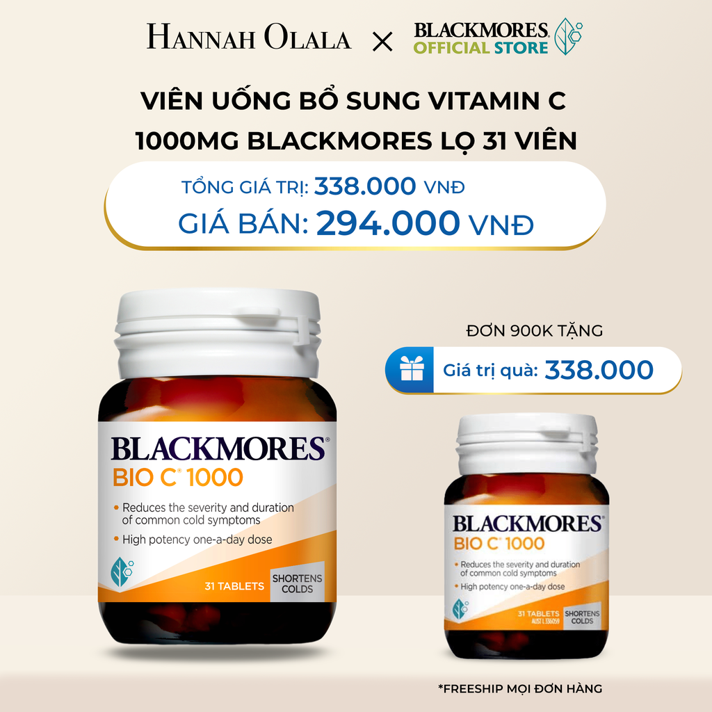  DEAL 5: VIÊN UỐNG BỔ SUNG VITAMIN C BLACKMORES BIO C 1000MG LỌ 31 VIÊN 
