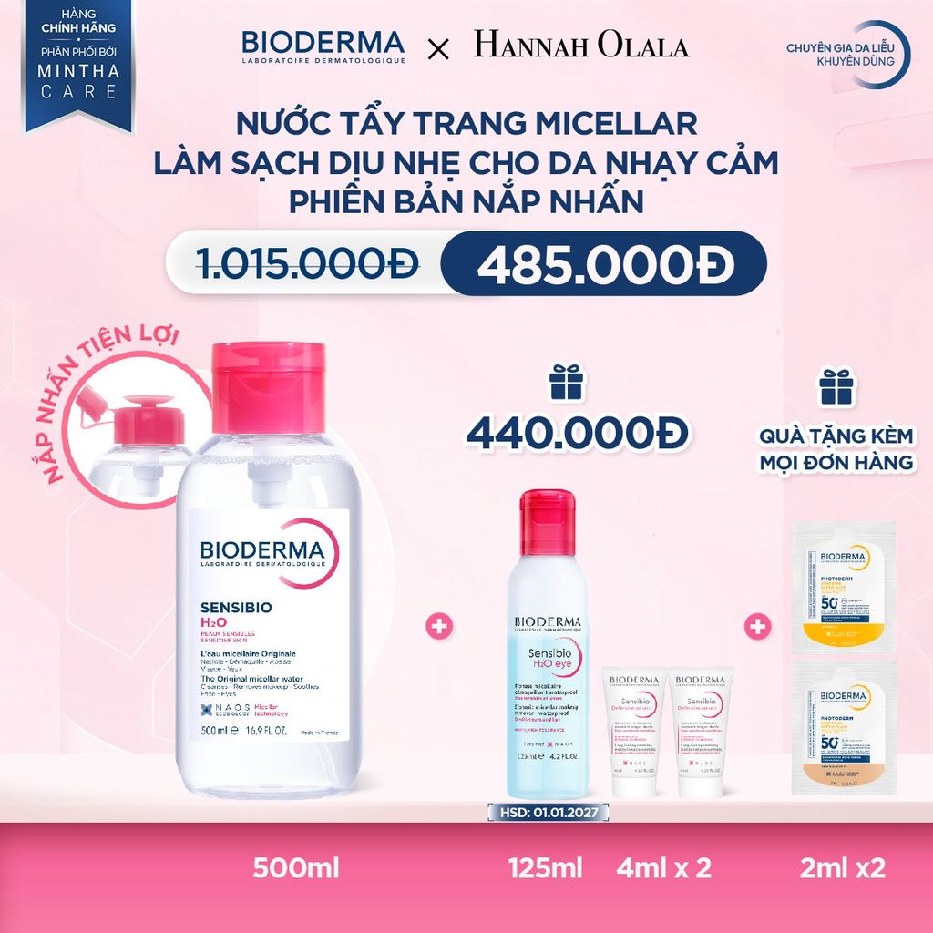  DEAL 4: NƯỚC TẨY TRANG MICELLAR LÀM SẠCH DỊU NHẸ CHO DA NHẠY CẢM - PHIÊN BẢN NẮP NHẤN 