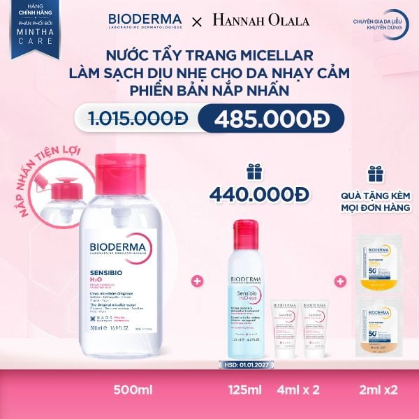  DEAL 4: NƯỚC TẨY TRANG MICELLAR LÀM SẠCH DỊU NHẸ CHO DA NHẠY CẢM - PHIÊN BẢN NẮP NHẤN 