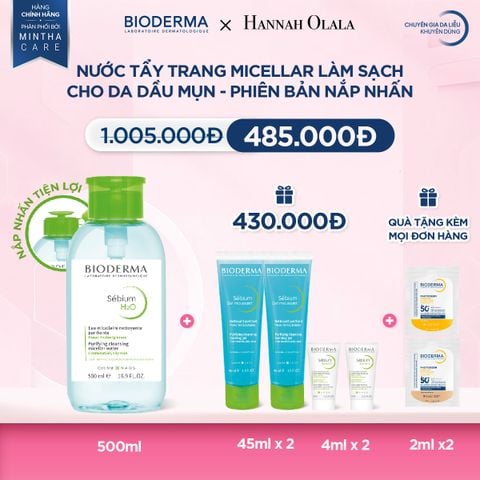  DEAL 7: NƯỚC TẨY TRANG MICELLAR LÀM SẠCH CHO DA DẦU, MỤN (PHIÊN BẢN NẮP NHẤN) 