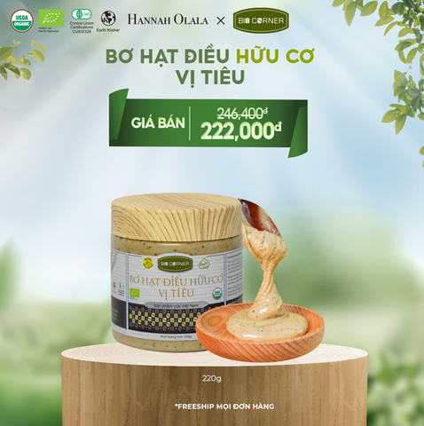  DEAL 10: 1 Hộp Bơ Hạt Điều Hữu Cơ (220g) (vị tùy chọn) 