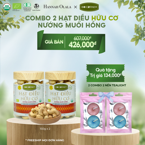  DEAL 6: COMBO 2 HẠT ĐIỀU VỊ MUỐI HỒNG (150G) 