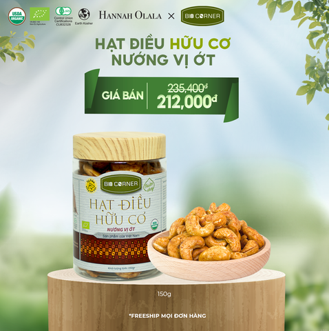  DEAL 9: 1 Hộp Hạt Điều Hữu Cơ (150g) (vị tùy chọn) 