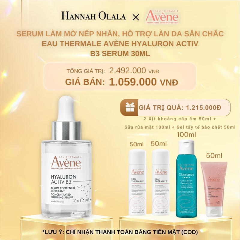  DEAL 8_RE: SERUM LÀM MỜ NẾP NHĂN, HỖ TRỢ LÀN DA SĂN CHẮC EAU THERMALE AVÈNE HYALURON ACTIV B3 SERUM 30ML 