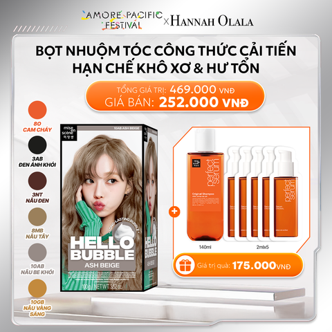  DEAL 5: NHUỘM TÓC TẠI NHÀ MISE EN SCÈNE HELLO BUBBLE 100G DẠNG BỌT KEM, CÔNG THỨC CẢI TIẾN MỚI HẠN CHẾ KHÔ XƠ VÀ HƯ TỔN 