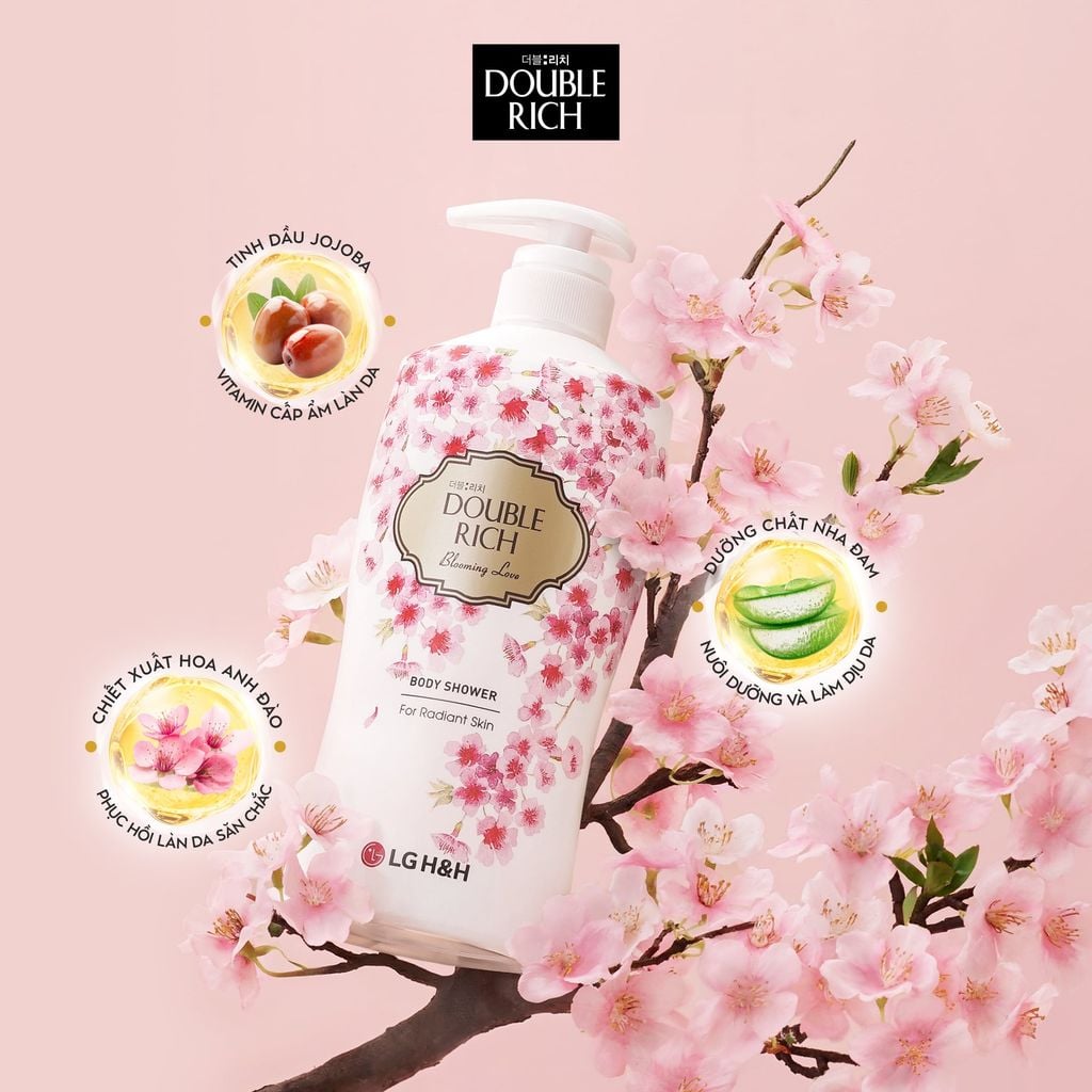  SỮA TẮM DOUBLE RICH HƯƠNG HOA CHIẾT XUẤT TỪ THIÊN NHIÊN 800ML 