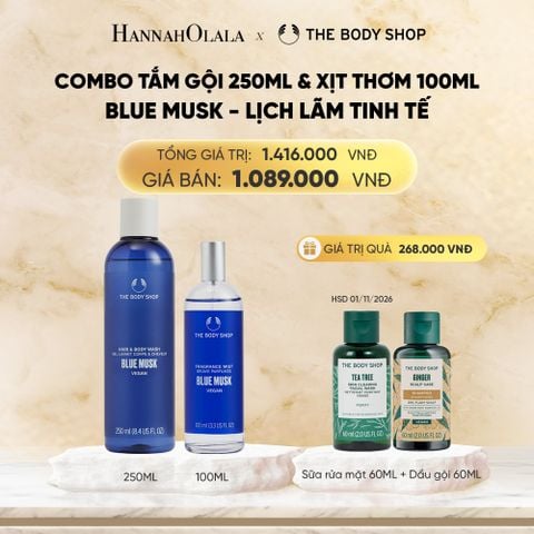  DEAL 4: COMBO BLUE MUSK LỊCH LÃM - TẮM GỘI TOÀN THÂN 250ML & XỊT THƠM TOÀN THÂN 100ML 