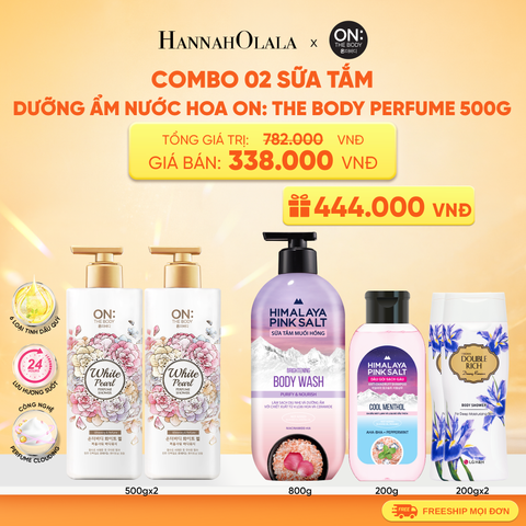  COMBO 02 SỮA TẮM DƯỠNG ẨM HƯƠNG NƯỚC HOA ON: THE BODY PERFUME 500G 