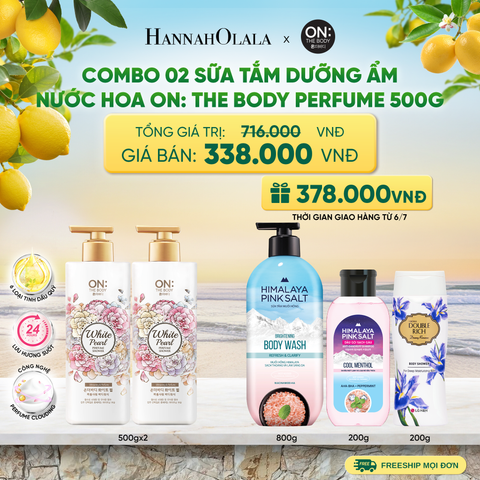  COMBO 02 SỮA TẮM DƯỠNG ẨM HƯƠNG NƯỚC HOA ON: THE BODY PERFUME 500G - A742 