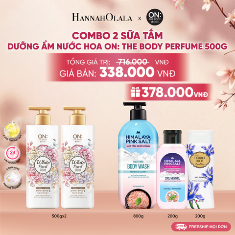  COMBO 02 SỮA TẮM DƯỠNG ẨM HƯƠNG NƯỚC HOA ON: THE BODY PERFUME 500G - A1102 