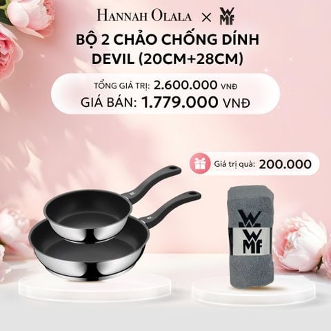  E111: DEAL 7: 
BỘ 2 CHẢO CHỐNG DÍNH DEVIL (20CM+28CM) 