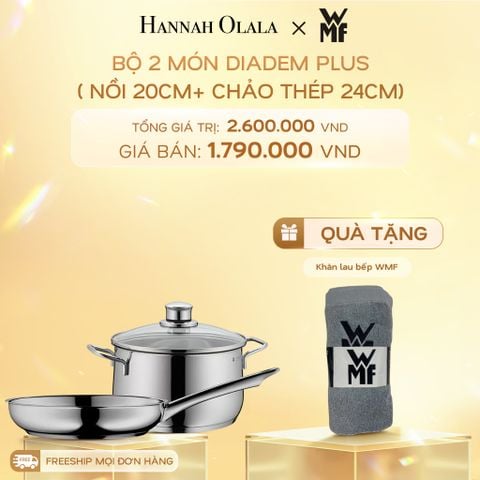  DEAL 8: BỘ 2 MÓN DIADEM PLUS (NỒI 20CM+ CHẢO THÉP 24CM) 