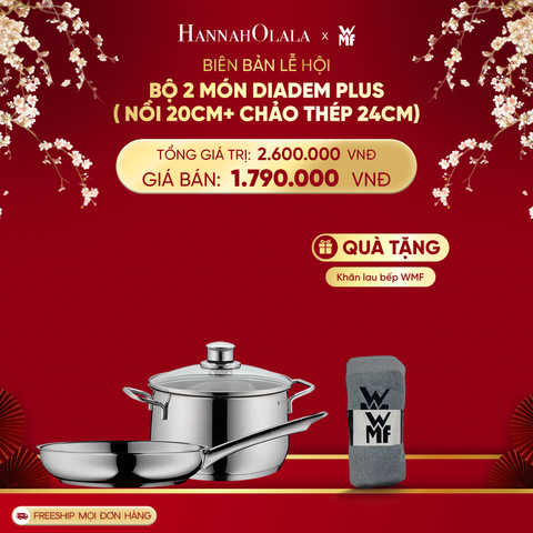  DEAL 8: BỘ 2 MÓN DIADEM PLUS ( NỒI 20CM+ CHẢO THÉP 24CM) 