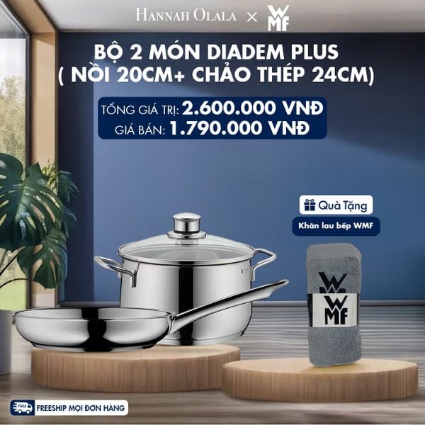  BỘ 2 MÓN DIADEM PLUS ( NỒI 20CM+ CHẢO THÉP 24CM) - H219 
