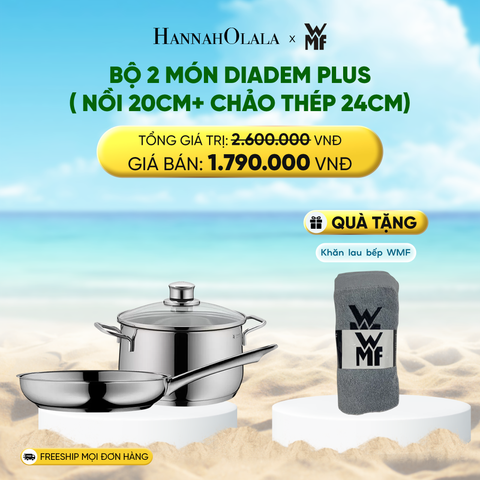  DEAL 8: BỘ 2 MÓN DIADEM PLUS (NỒI 20CM + CHẢO THÉP 24CM) 