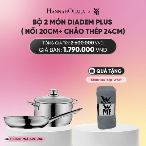  BỘ 2 MÓN DIADEM PLUS ( NỒI 20CM+ CHẢO THÉP 24CM)_A159 