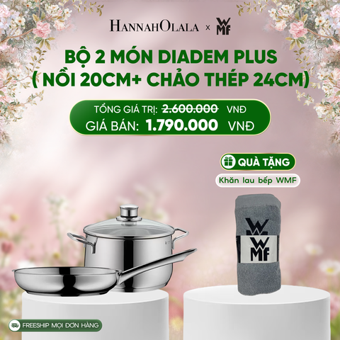  DEAL 8: BỘ 2 MÓN DIADEM PLUS ( NỒI 20CM+ CHẢO THÉP 24CM) 