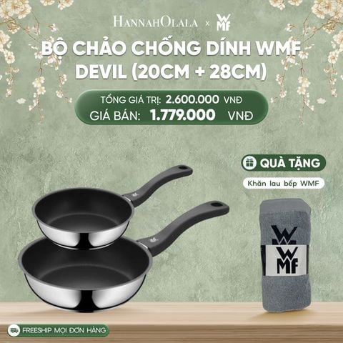  DEAL 6: BỘ CHẢO CHỐNG DÍNH WMF DEVIL (20CM + 28CM) 