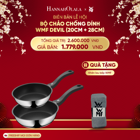  DEAL 6: BỘ CHẢO CHỐNG DÍNH WMF DEVIL (20CM + 28CM) 