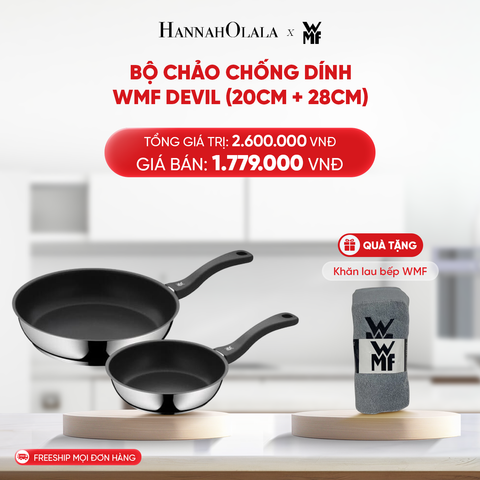  DEAL 6: BỘ CHẢO CHỐNG DÍNH WMF DEVIL (20CM + 28CM) 