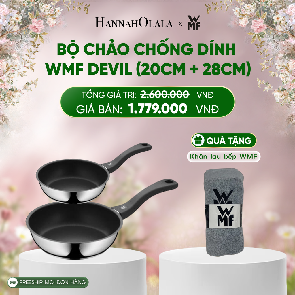  E108_DEAL 6: BỘ CHẢO CHỐNG DÍNH WMF DEVIL (20CM + 28CM) 