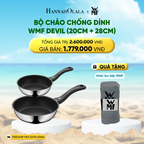  DEAL 6: BỘ CHẢO CHỐNG DÍNH WMF DEVIL (20CM + 28CM) 