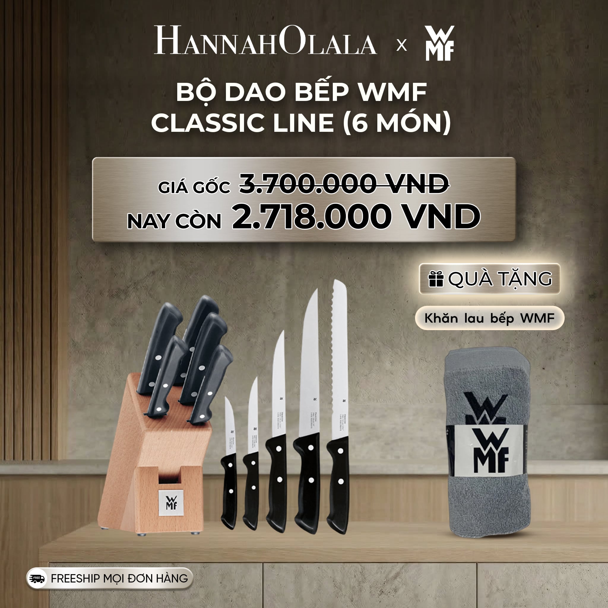 Bộ Dao Bếp WMF Classic Line 6 Món