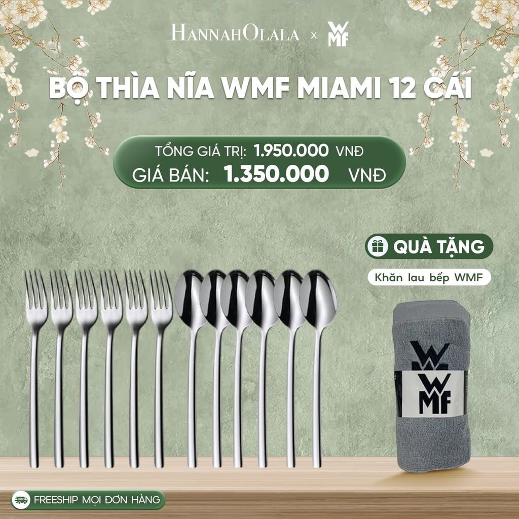  DEAL 9: BỘ THÌA NĨA WMF MIAMI 12 CÁI 