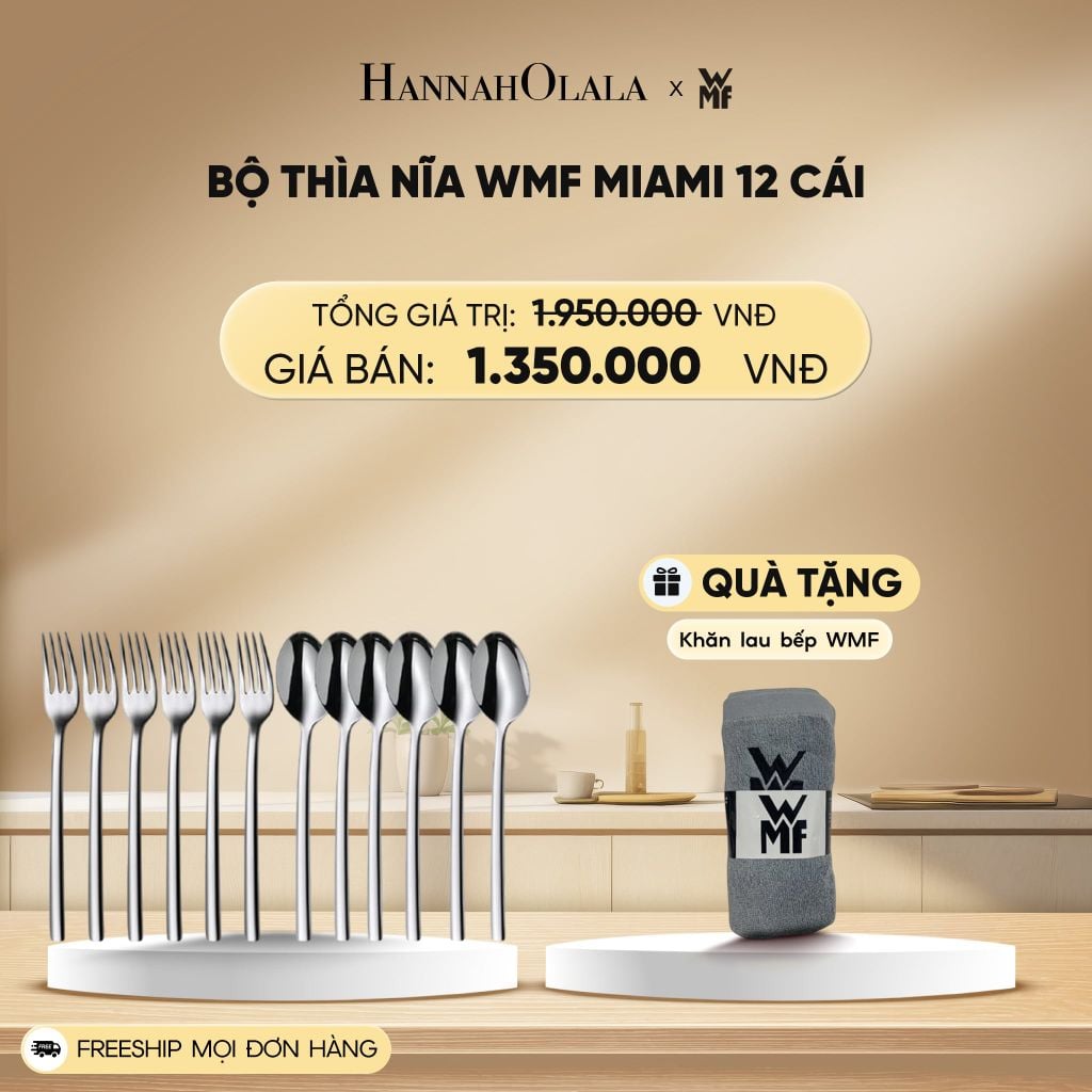  DEAL 9: BỘ THÌA NĨA WMF MIAMI 12 CÁI 