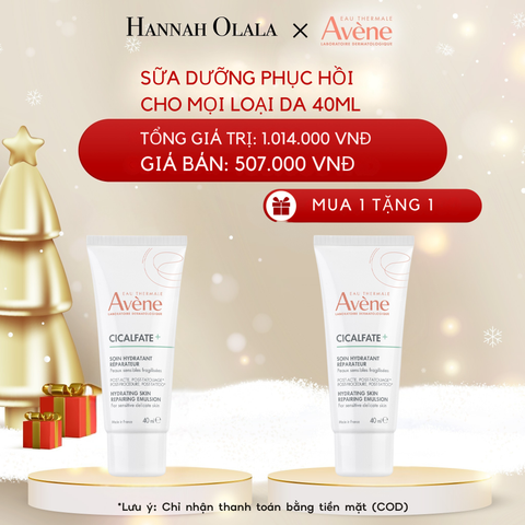  DEAL 3: SỮA DƯỠNG PHỤC HỒI CHO MỌI LOẠI DA AVÈNE CICALFATE+ HYDRATING SKIN REPAIRING EMULSION 40ML 