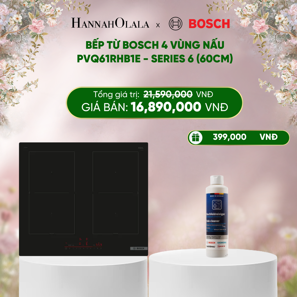  E1399_DEAL 12: BẾP TỪ BOSCH 4 VÙNG NẤU PVQ61RHB1E - SERIES 6 (60CM) 