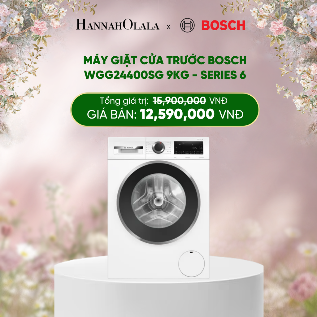  E1390_DEAL 23: MÁY GIẶT CỬA TRƯỚC BOSCH WGG24400SG 9KG - SERIES 6 
