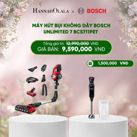  E1407_DEAL 4: MÁY HÚT BỤI KHÔNG DÂY BOSCH UNLIMITED 7 BCS711PET 