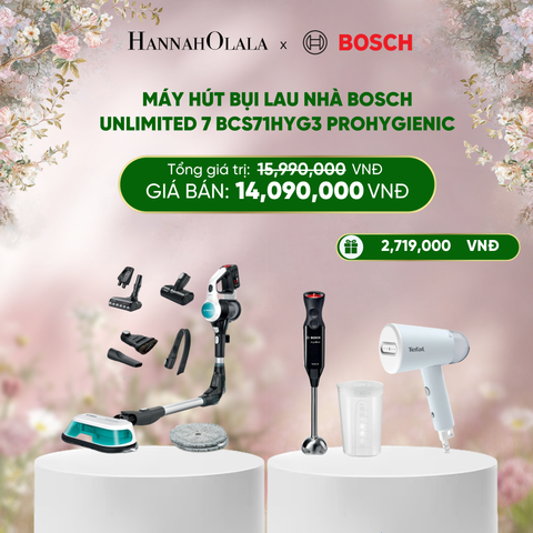  E1406_DEAL 5: MÁY HÚT BỤI LAU NHÀ BOSCH UNLIMITED 7 BCS71HYG3 PROHYGIENIC 