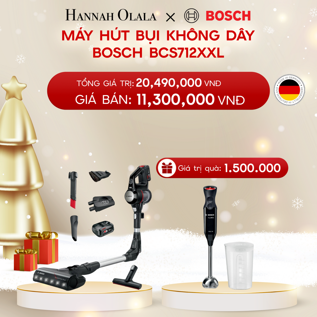  A376_DEAL 3: MÁY HÚT BỤI KHÔNG DÂY BOSCH BCS712XXL 