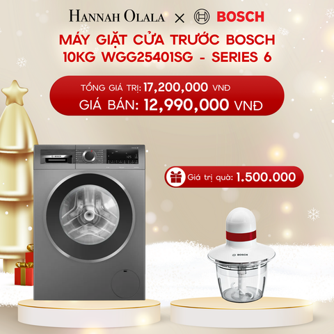  A381_DEAL 8: MÁY GIẶT CỬA TRƯỚC BOSCH 10KG WGG25401SG - SERIES 6 