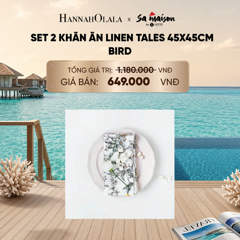  SET 2 KHĂN ĂN LINEN TALES 45X45CM - DEAL 5_ D1870 