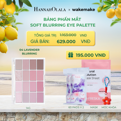  WAKEMAKE BẢNG PHẤN MẮT SOFT BLURRING EYE PALETTE 14G - A449 