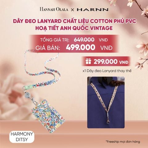  DÂY ĐEO LANYARD CATH KIDSTON CHẤT LIỆU COTTON PHỦ PVC HOẠ TIẾT ANH QUỐC VINTAGE - A2136 