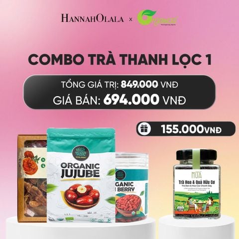  COMBO TRÀ THANH LỌC 1 X TÁO ĐỎ HỮU CƠ SONLANGA 500GR 1 X KỶ TỬ HỮU CƠ SONLANGA 200GR 1X LINH CHI MÙA 80GR - DEAL 3_A808 