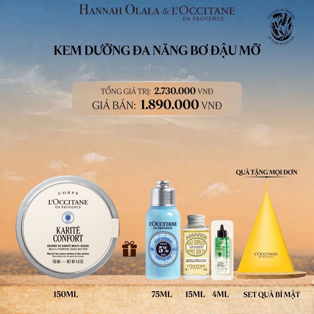  KEM DƯỠNG ĐA NĂNG BƠ ĐẬU MỠ L'OCCITANE 150ML 