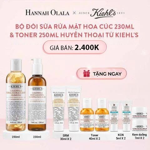  E865_DEAL 7: BỘ ĐÔI SỮA RỬA MẶT HOA CÚC 230ML & TONER 250ML HUYỀN THOẠI TỪ KIEHL'S 