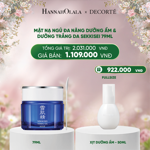  DEAL 3: MẶT NẠ NGỦ ĐA NĂNG DƯỠNG ẨM & DƯỠNG TRẮNG DA SEKKISEI 79ML 