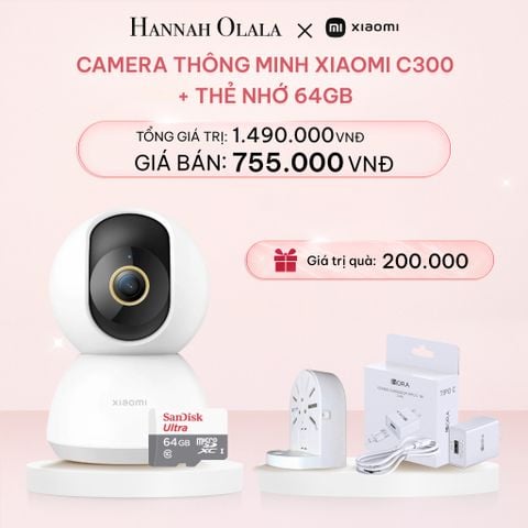  E803_DEAL 1: CAMERA THÔNG MINH XIAOMI C300 + THẺ NHỚ 64GB 