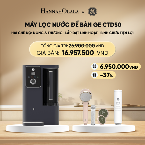  DEAL 1: MÁY LỌC NƯỚC ĐỂ BÀN GE CTD50 - HAI CHẾ ĐỘ: NÓNG & THƯỜNG · LẮP ĐẶT LINH HOẠT · BÌNH CHỨA TIỆN LỢI 