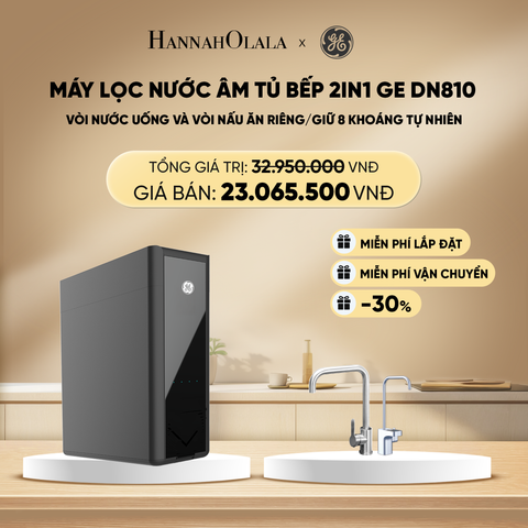  DEAL 4: MÁY LỌC NƯỚC ÂM TỦ BẾP 2IN1 GE DN810 - VÒI NƯỚC UỐNG VÀ VÒI NẤU ĂN RIÊNG/GIỮ 8 KHOÁNG TỰ NHIÊN 