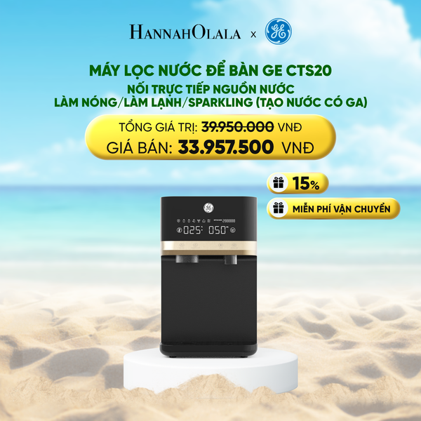  MÁY LỌC NƯỚC ĐỂ BÀN GE CTS20 NỐI TRỰC TIẾP NGUỒN NƯỚC - LÀM NÓNG/LÀM LẠNH/SPARKLING (TẠO NƯỚC CÓ GA) 
