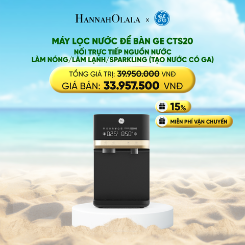  MÁY LỌC NƯỚC ĐỂ BÀN GE CTS20 NỐI TRỰC TIẾP NGUỒN NƯỚC - LÀM NÓNG/LÀM LẠNH/SPARKLING (TẠO NƯỚC CÓ GA) 