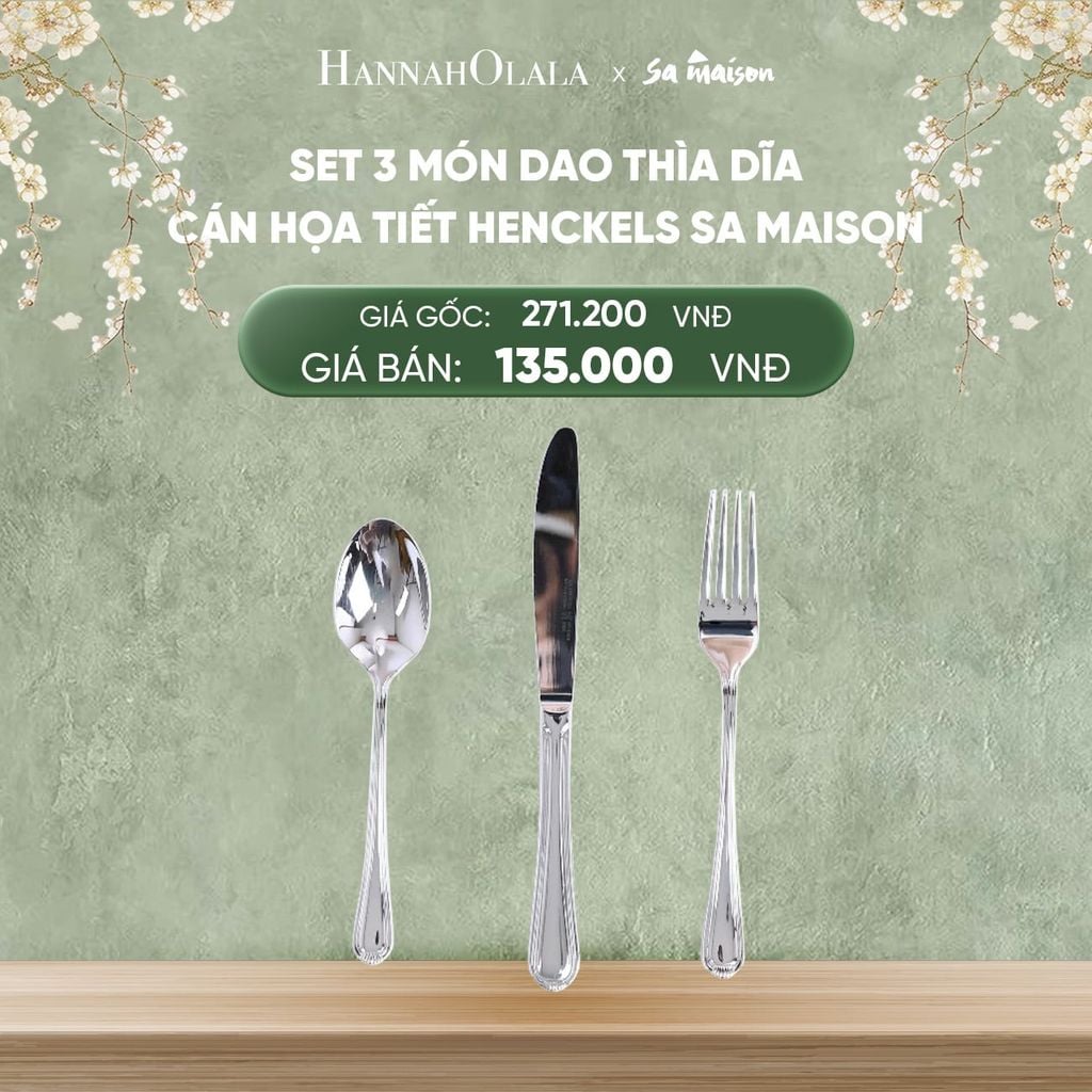  DEAL 14: SET 3 MÓN DAO THÌA DĨA CÁN HỌA TIẾT 